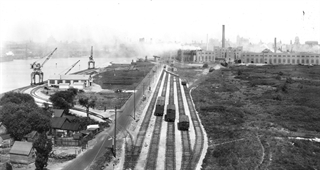 Historical Photo of rail on Jones Island